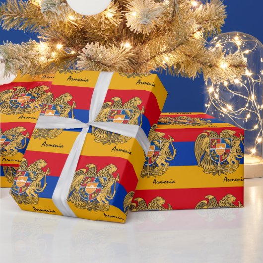 Armenische Flaggenmarke und Armenien-Geschenke/Spo Geschenkpapier (Feiertage)