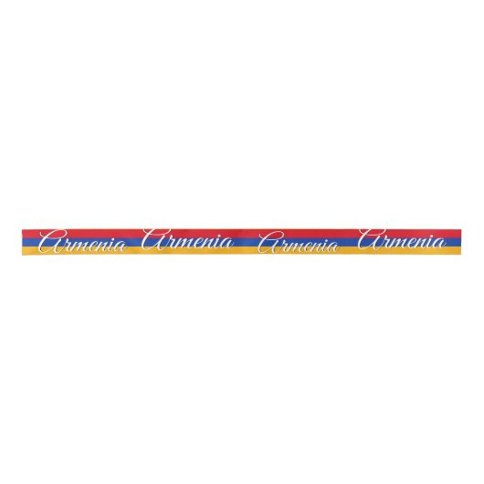 Armenische Flaggenstaaten, Mode / Sport, Armenien Satinband (Vorderseite)