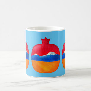 Armenische Granatapfel-Flaggen-Tasse Kaffeetasse