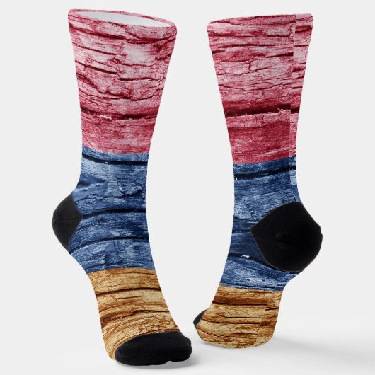 Armenische Holzflagge Socken (Gewinkelt)