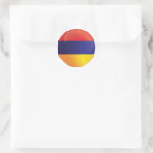Armenische Icon-Flagge Runder Aufkleber (Tasche)