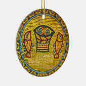 Armenische Keramik Fisch und Wein Keramik Ornament (Rechts)