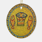 Armenische Keramik Fisch und Wein Ornament (Links)