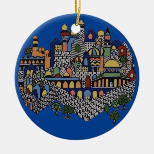 Armenische Keramik Jerusalem Ornament (Vorne)