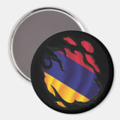 Armenische Rippfahne Magnet (Vorderseite/Rückseite)