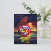 Armenische Rose Postkarte (Stehend Vorderseite)