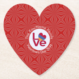 Armenische rote Buchstaben LOVE-Flagge personalisi Untersetzer