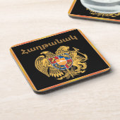 Armenische Sprichwort-Getränkeküste Getränkeuntersetzer (Linke Seite)