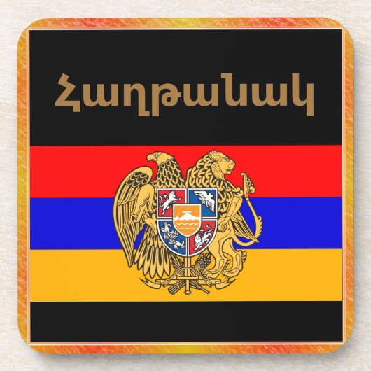 Armenische Sprichwort-Getränkeküste Getränkeuntersetzer (Vorderseite)