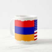 Armenische Tasse mit der US-Flagge (Vorderseite Links)