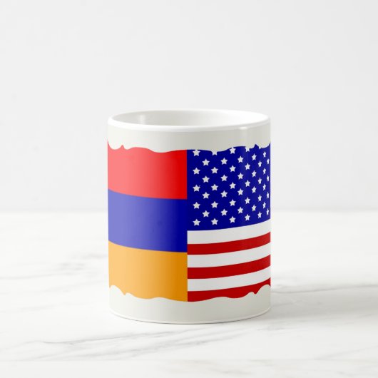 Armenische Tasse mit der US-Flagge (Mittel)