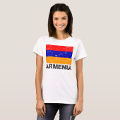Armenische Vintage Flagge T-Shirt (Vorne ganz)