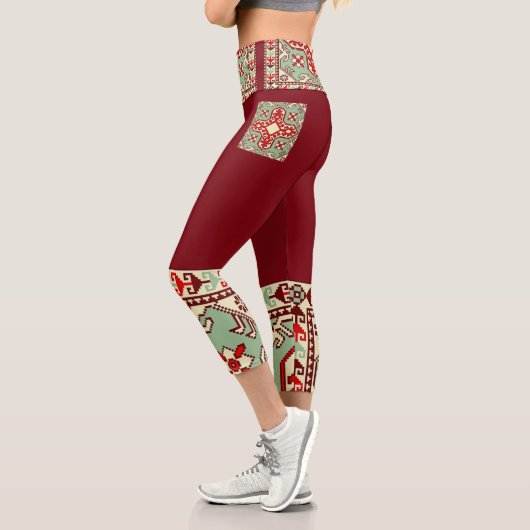 Armenische Volkskunst Capri Leggings (Links)