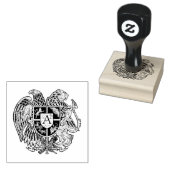 Armenische Wappen-Monogramm Gummistempel (Stempel)