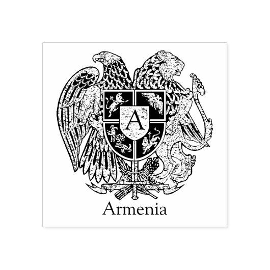 Armenische Wappen personalisieren Gummistempel (Prägung)