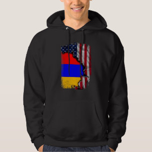 Armenische WURZELN Halb Amerikanische Flagge Patri Hoodie