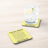 Armenischer Alphabet-Zeichensprache-Untersetzer Getränkeuntersetzer (Rechte Seite)