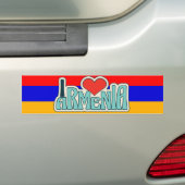 Armenischer Autoaufkleber / I Liebe Armenien (Auf Auto)