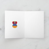 Armenischer Fahne Weihnachtsengel Faltkarte Karte (Innenseite)