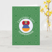 Armenischer Fahne Weihnachtsengel Faltkarte Karte (Gelbe Blume)