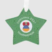 Armenischer Fahweihnachtsgel Personalisiert Ornament (Rückseite)