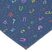 Armenischer farbenfroher Alphabet-Tisch-Runner Kurzer Tischläufer (Ecke)