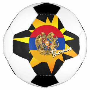 Armenischer Fußball und armenische Flagge / BANG