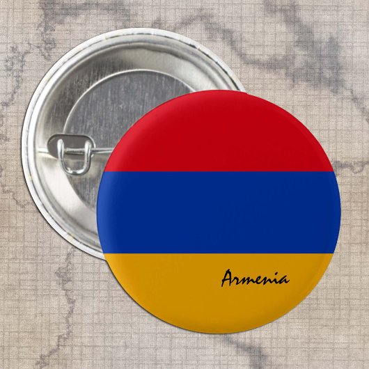 Armenischer Knopf, patriotische armenische Flaggen Button