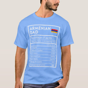 Armenischer Papa Nährstoff Fakten Nationaler Stolz T-Shirt