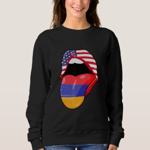 Armenischer USA-Stolz Lippen Flagge Stolz Armenien Sweatshirt