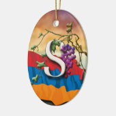 Armenisches Alphabet-Initialen "Dyun" Verzierung Keramikornament (Links)