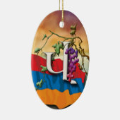 Armenisches Alphabet-Initialen "VE" verzieren Keramikornament (Rechts)