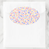 Armenisches Alphabet Ovaler Aufkleber (Tasche)