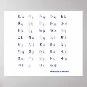 Armenisches Alphabet Poster