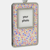 Armenisches Alphabet Rahmen-Ornament Silber (Rechts)