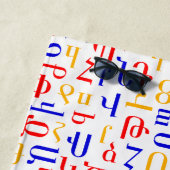 Armenisches Alphabet Strandtuch (Beispiel)