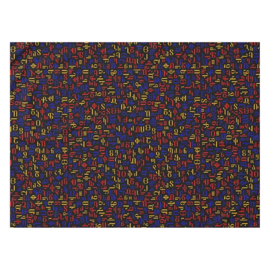 Armenisches Alphabet Tischdecke (Vorderseite (Horizontal))