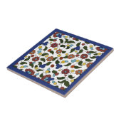 Armenisches Blumenmuster - Blau und Weiß Fliese (Seite)