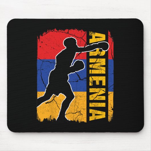Armenisches Boxteam Armenische Flag Boxhandschuhe Mousepad (Vorne)
