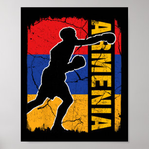 Armenisches Boxteam Armenische Flag Boxhandschuhe Poster