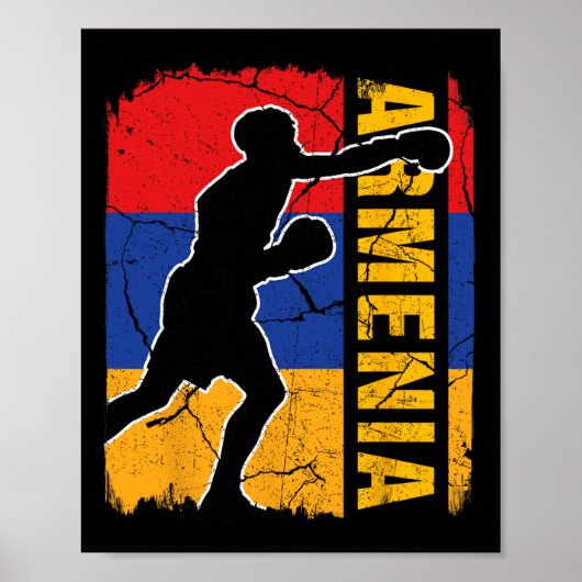 Armenisches Boxteam Armenische Flag Boxhandschuhe Poster (Vorne)