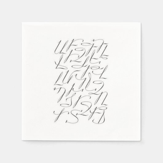 Armenisches Buchstabendesign Serviette (Vorderseite)
