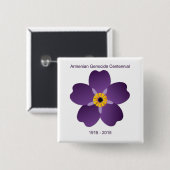 Armenisches Genozidcentennial-Emblem Button (Vorne & Hinten)