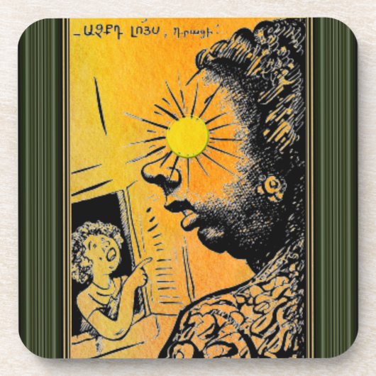 Armenisches Sprichwort Getränkeuntersetzer (Vorderseite)