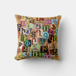 Armenisches strukturelles Alphabet Kissen