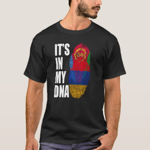 armenisches und eritreisches DNA-Flaggengebiet T-Shirt