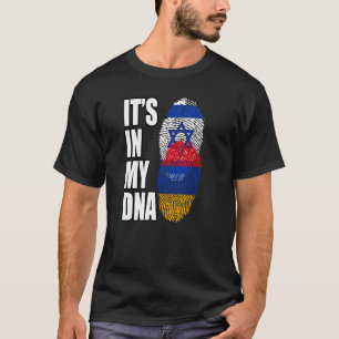 Armenisches und israelisches DNA-Mischen-Flaggenge T-Shirt