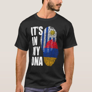 armenisches und uruguayisches MIX-DNA-Flaggengebie T-Shirt