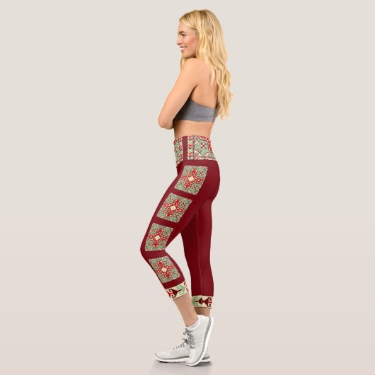 Armenisches Volk Art 2 Capri Leggings (Links)
