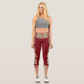 Armenisches Volk Art 2 Capri Leggings (Vorderseite)